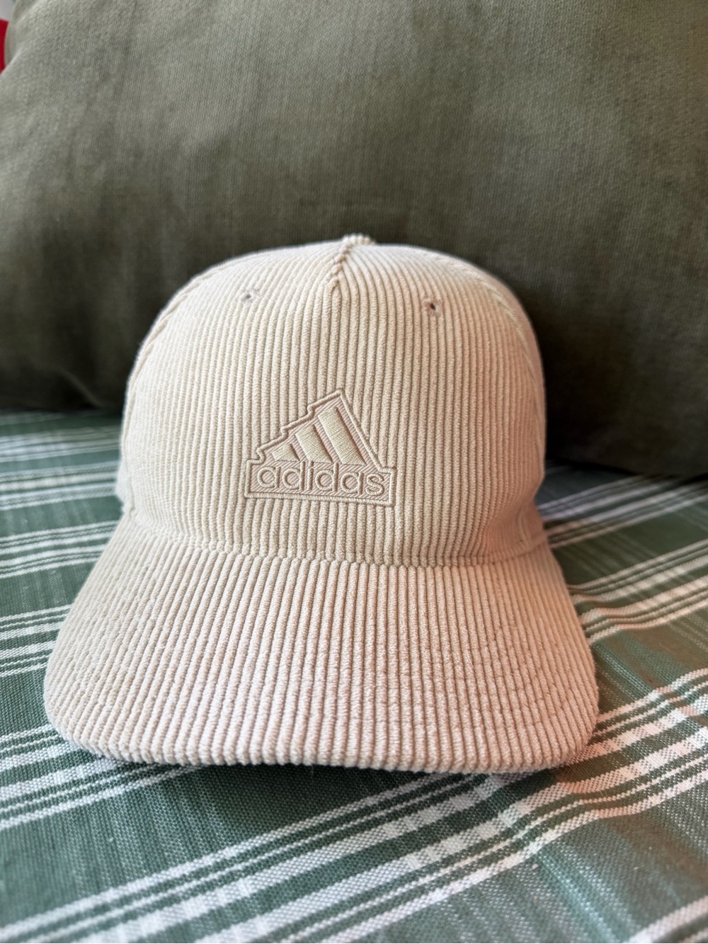 adidas Corduroy Cap in Light Beige